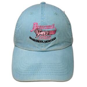 Fahrenheit Baseball Cap Blue One Size Bearcreek Downs Montana Pig Racing Hat
